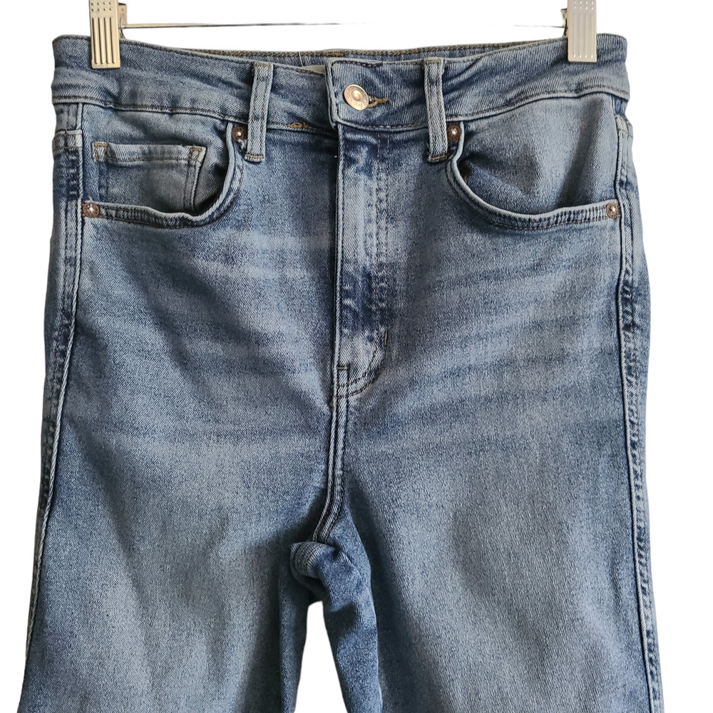 WE THE‎ FREE High Rise Skinny Raw Hem Stretch Denim Jeans Women's 30 - Picture 3 of 12